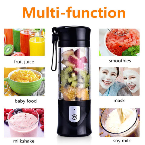 Image of USB Rechargeable Portable Mini Fruit Blender Juicer Cup - AVM