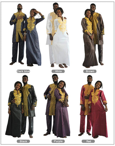 Afrikan Couple Dashiki Clothing - AVM