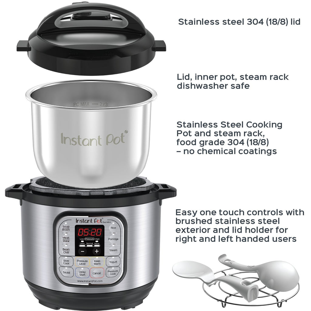 Instant Pot Duo Mini 3-Quart, Electric Pressure Cooker, 7-in-1 Yogurt