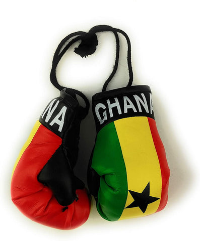 Image of Hanging Car Mirror Mini Boxing Gloves (Ghana) - AVM
