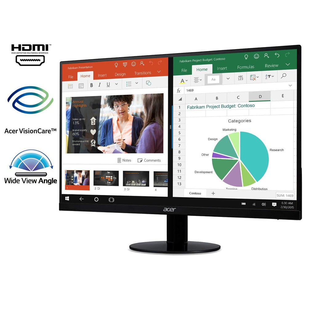 Acer Full HD Ultra-Thin Zero Frame Monitor - AVM