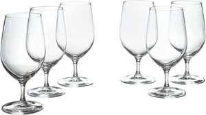 Clear Oliver Glass Water Goblets- Set Of 6 - AVM