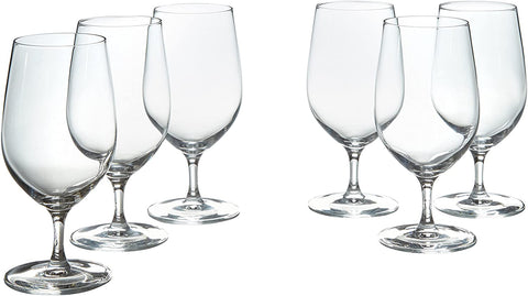 Image of Clear Oliver Glass Water Goblets- Set Of 6 - AVM