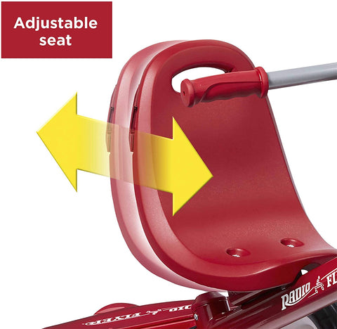 Image of 4-in-1 Stroll 'N Trike, Red Toddler Tricycle - AVM