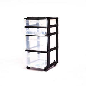 Plastic 4 Drawer Medium Cart