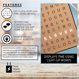 Light Up Electronic Word Clock