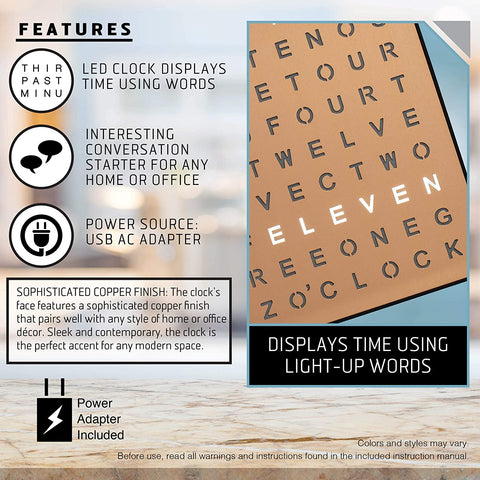 Light Up Electronic Word Clock - AVM