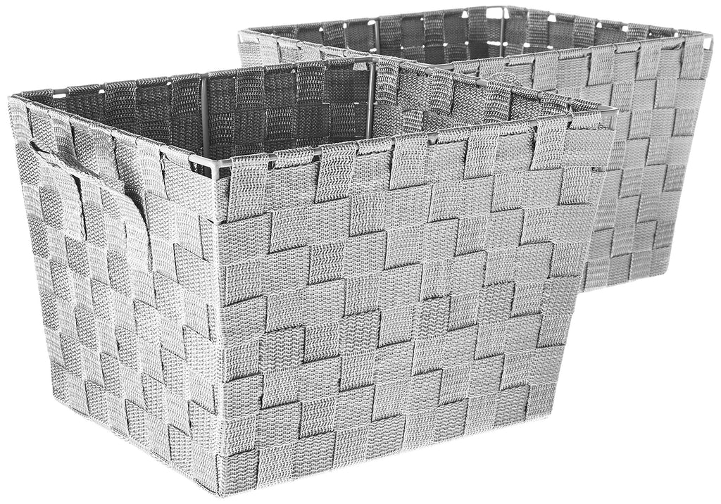 Woven Baskets, Gray, 2-Pack - AVM