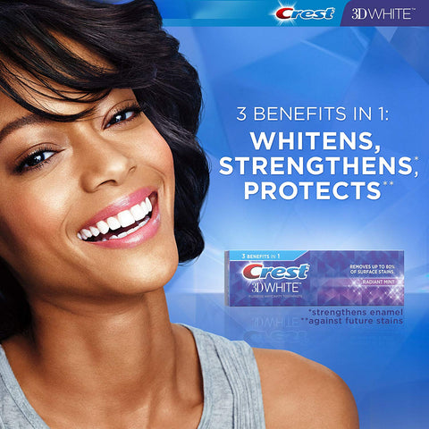 Image of Crest 3D White Toothpaste Radiant Mint 4.8 oz (3 pack) A47 - AVM