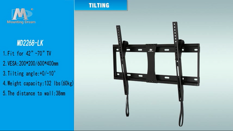 Image of Mounting Dream Tilt TV Wall Mount Bracket for Most 37-70 Inches TVs - AVM