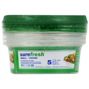 Sure Fresh Rectangular Storage Containers with Blue and Green Lids - AVM