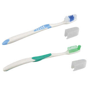 Image of Soft Nylon Bristle Toothbrushes with Travel Caps - AVM