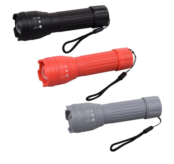 adjustable beam rechargeable flashlight Plastic Flashlights with Adjustable Beams