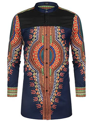 Men's Afrikan Dashiki Print Shirt