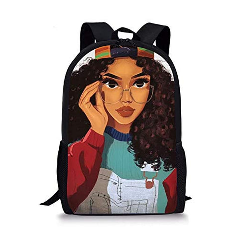 Image of Backpacks Afrikan Girls Hairstyle Printed - AVM