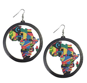 Afrikan Wooden Dangler Earrings - AVM