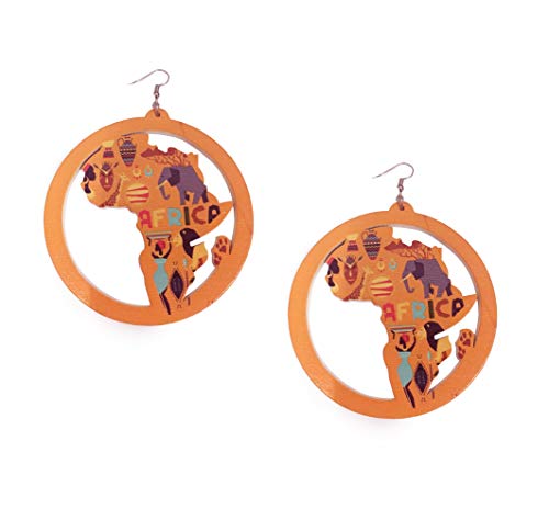 Afrikan Wooden Dangler Earrings - AVM