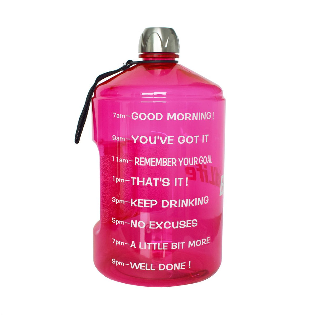 Motivational Water Bottle Gallon Fitness Healthy Life Time Marker