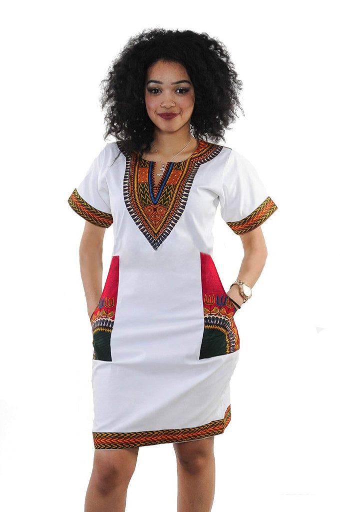 Afrikan Vintage Printed Ethnic Style Summer Dress - AVM