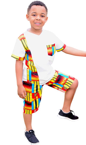 Image of Afrikan Print Kente Kids Suit - AVM