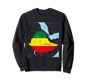 Ethiopia Map  Pride Sweatshirt - AVM