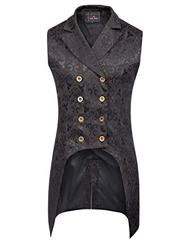 Mens Gothic Steampunk Double Breasted Vest - AVM