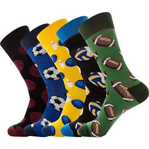 5Pcs Mens Dress Socks Crew Pack - AVM