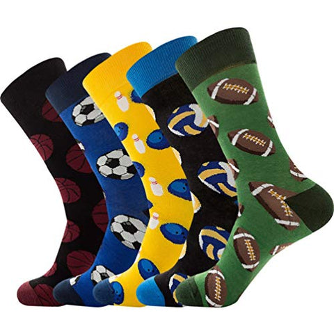 Image of 5Pcs Mens Dress Socks Crew Pack - AVM